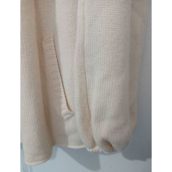 Dodo Angelika womens medium ITALIAN cashmere sweater Ivory turtleneck tunic - Picture 3 of 7